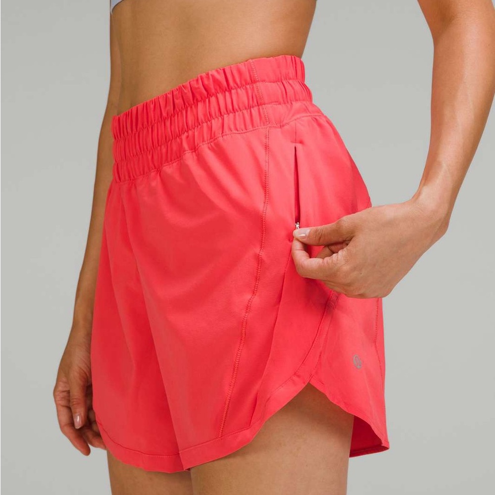 Lululemon Track That High Rise Athletic Short 5” Pale Raspberry Size 8 - Picture 2 of 10